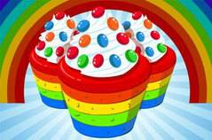 Кексы Радуга - Cooking Rainbow Cupcake