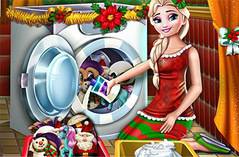 Новогодняя Стирка - Elsa Washing Christmas Toys