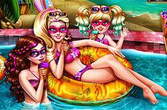 Вечеринка Супер Барби - Super Barbie Pool Party
