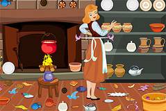 Золушка Убирает на Кухне - Cinderella Kitchen Cleaning