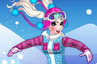 Эльза на Сноуборде - Elsa Snowboarder