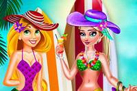 Модные Принцессы - Elsa аnd Rapunzel Swimsuits Fashion