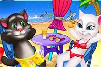Том и Анжела - Tom And Angela Cat Beach Holiday